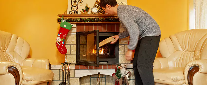 Rusted Metal Fireplace Restoration in Manchester, Connecticut